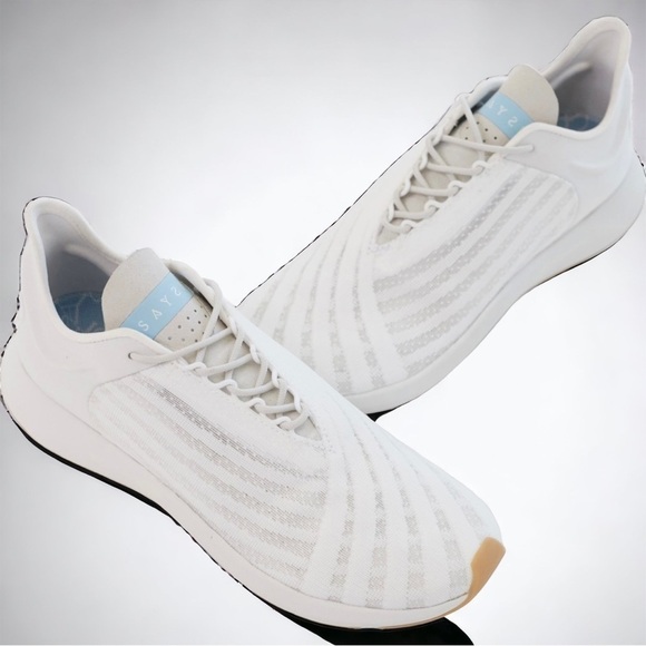 SAYSH ONE Women’s Sneaker Silver and White jacquard Sneakers size 7.5 NEW - Picture 15 of 16